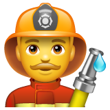 man firefighter as rendered by WhatsApp