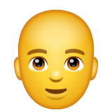 man: bald as rendered by WhatsApp