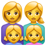 family: woman, woman, girl, girl as rendered by WhatsApp