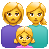 family: woman, woman, girl as rendered by WhatsApp