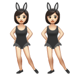 women with bunny ears: light skin tone as rendered by WhatsApp