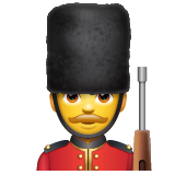 man guard as rendered by WhatsApp
