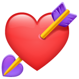 heart with arrow as rendered by WhatsApp