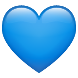 cuore blu as rendered by WhatsApp