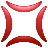 anger symbol as rendered by WhatsApp