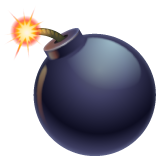 bomb as rendered by WhatsApp