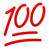 100 درجة as rendered by WhatsApp