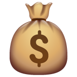 money bag as rendered by WhatsApp