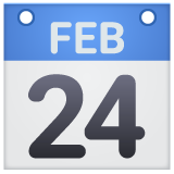 calendar as rendered by WhatsApp