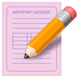 Papier und Bleistift as rendered by WhatsApp