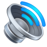 speaker high volume as rendered by WhatsApp