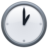 one o’clock as rendered by WhatsApp