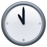 eleven o’clock as rendered by WhatsApp