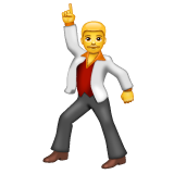man dancing as rendered by WhatsApp