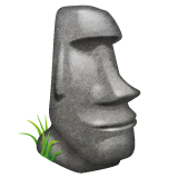 Moai as rendered by WhatsApp