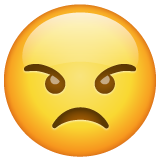 visage en colère as rendered by WhatsApp