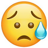 faccina delusa ma sollevata as rendered by WhatsApp
