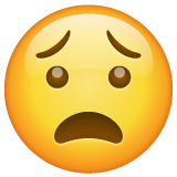 anguished face as rendered by WhatsApp