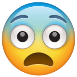 faccina impaurita as rendered by WhatsApp