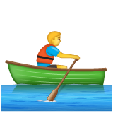 man rowing boat as rendered by WhatsApp