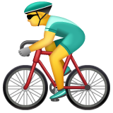 man biking as rendered by WhatsApp