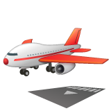 airplane arrival as rendered by WhatsApp
