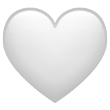 white heart as rendered by WhatsApp