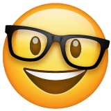 faccina nerd as rendered by WhatsApp