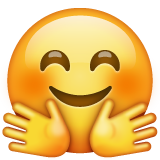 faccina che abbraccia as rendered by WhatsApp