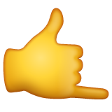 call me hand as rendered by WhatsApp