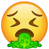 visage qui vomit as rendered by WhatsApp