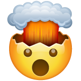 exploding head as rendered by WhatsApp