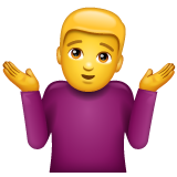 man shrugging as rendered by WhatsApp