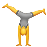 person cartwheeling as rendered by WhatsApp