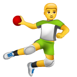 man playing handball as rendered by WhatsApp