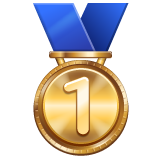 1st place medal as rendered by WhatsApp