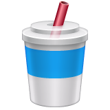 cup with straw as rendered by WhatsApp