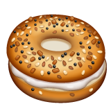 bagel as rendered by WhatsApp