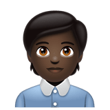 office worker: dark skin tone as rendered by WhatsApp