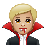 vampire: medium-light skin tone as rendered by WhatsApp