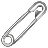 safety pin as rendered by WhatsApp