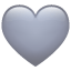 cuore grigio as rendered by WhatsApp