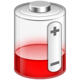 low battery as rendered by WhatsApp