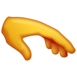 palm down hand as rendered by WhatsApp