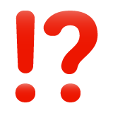 exclamation question mark as rendered by WhatsApp
