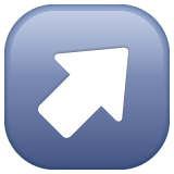 freccia rivolta verso destra che punta in alto as rendered by WhatsApp