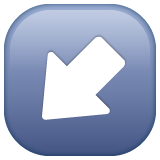 Pfeil nach links unten as rendered by WhatsApp