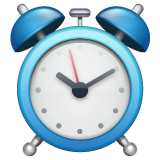 alarm clock as rendered by WhatsApp