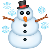 snowman as rendered by WhatsApp