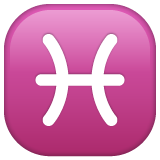 Segno zodiacale dei Pesci as rendered by WhatsApp